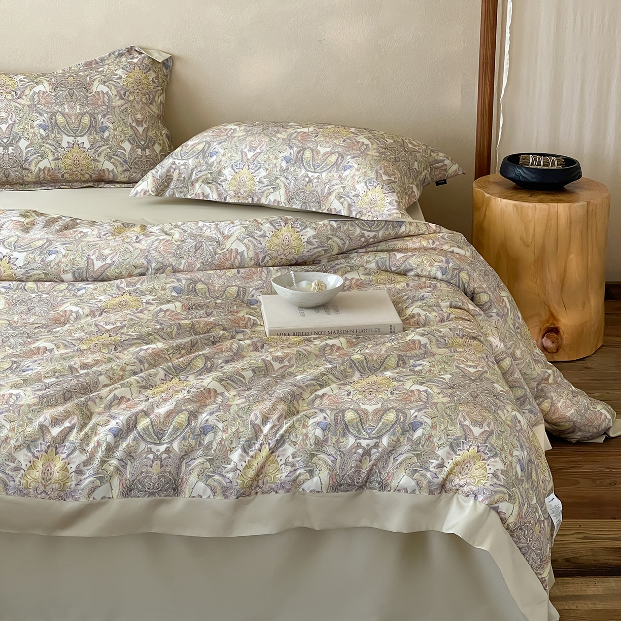 91家纺网 家纺一手货源 找家纺 丽笙被芯 2025新款80S超细旦天丝棉微磨毛印花可水洗懒人被 莫尔