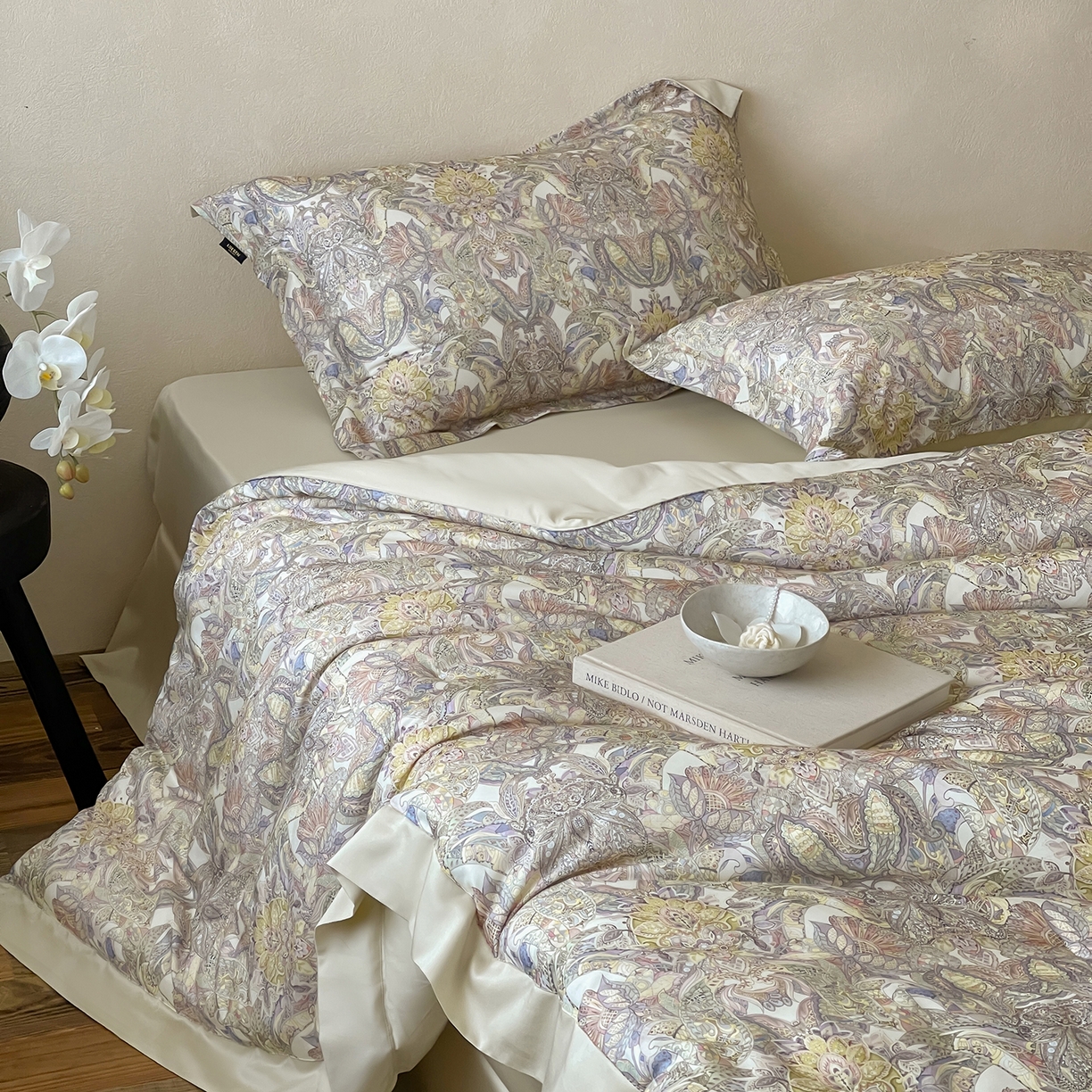 91家纺网 家纺一手货源 找家纺 丽笙被芯 2025新款80S超细旦天丝棉微磨毛印花可水洗懒人被 莫尔