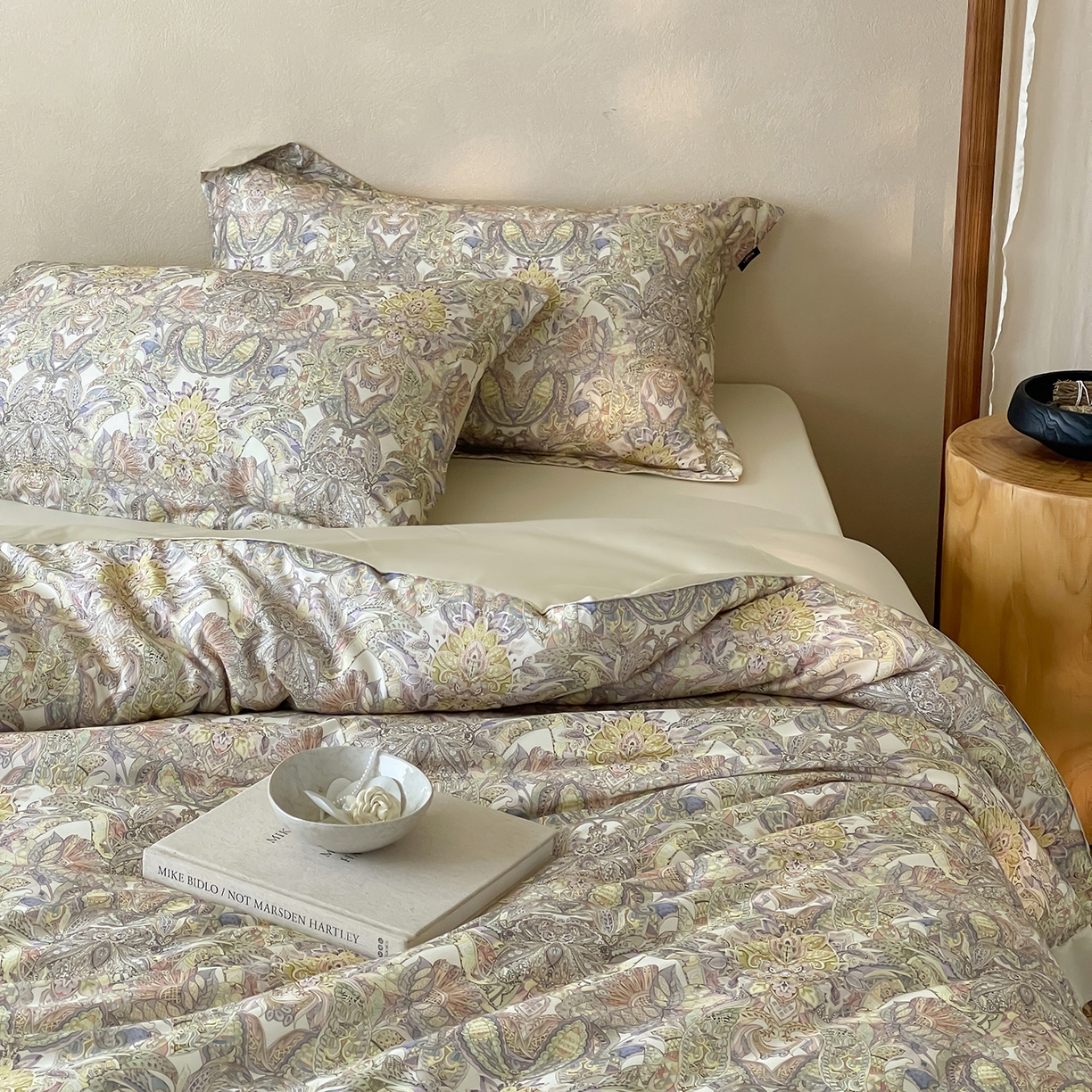 91家纺网 家纺一手货源 找家纺 丽笙被芯 2025新款80S超细旦天丝棉微磨毛印花可水洗懒人被 莫尔