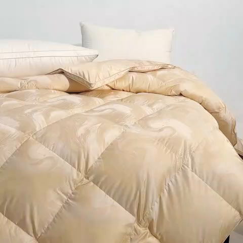 91家纺网 家纺一手货源 找家纺 （总）华盛羽绒被壳 2025新款高端贡缎提花单层羽绒被壳