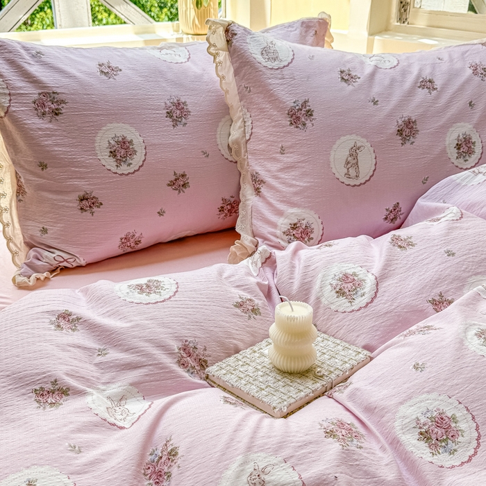 91家纺网 家纺一手货源 找家纺 （总）漫仙阁家纺 2025春夏新款双层纱加厚四件套