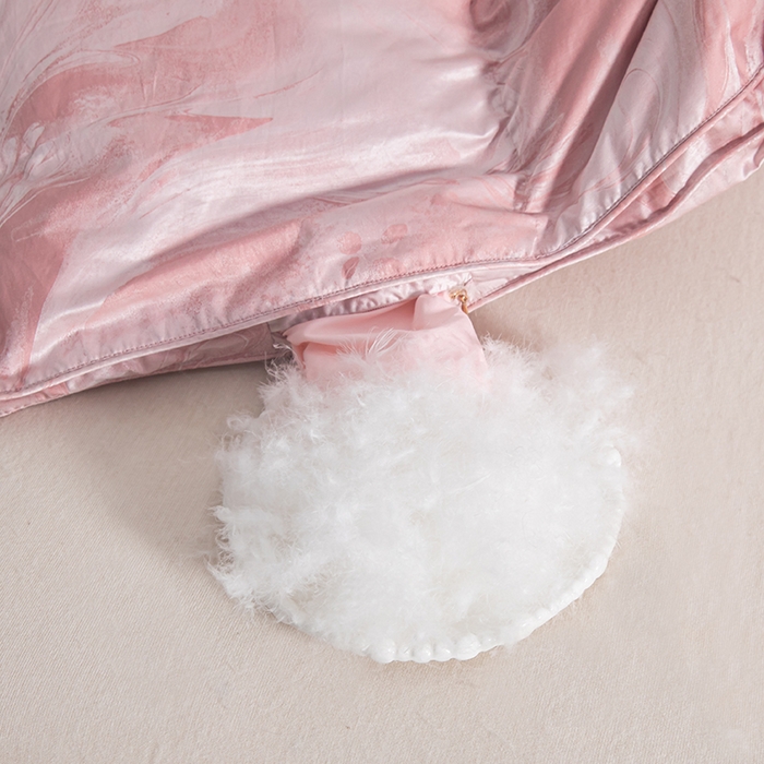 91家纺网 家纺一手货源 找家纺 御眠纺羽绒被壳 2025新款高端贡缎提花单层羽绒被壳 飘颜粉