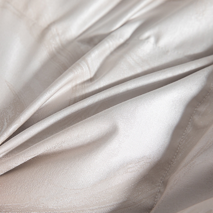 91家纺网 家纺一手货源 找家纺 静若居羽绒被壳 2025新款高端贡缎提花单层羽绒被壳 飘高级灰