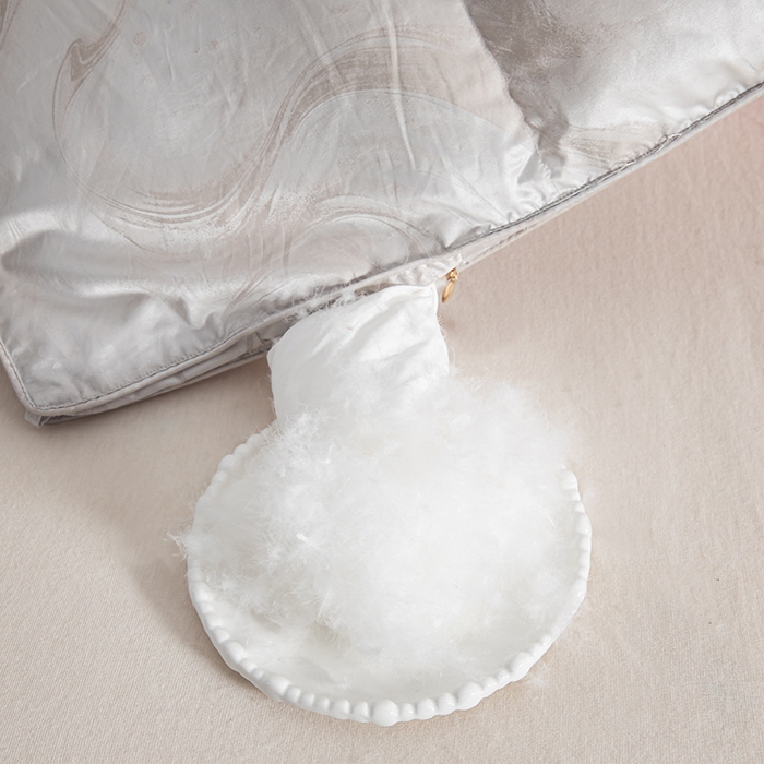 91家纺网 家纺一手货源 找家纺 静若居羽绒被壳 2025新款高端贡缎提花单层羽绒被壳 飘高级灰