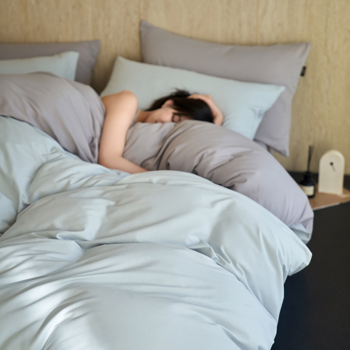 91家纺网 家纺一手货源 找家纺 丽笙被芯 2025新款亲肤舒适阿瓦提针织全棉纯棉被套单品被套单件被套 复古蓝