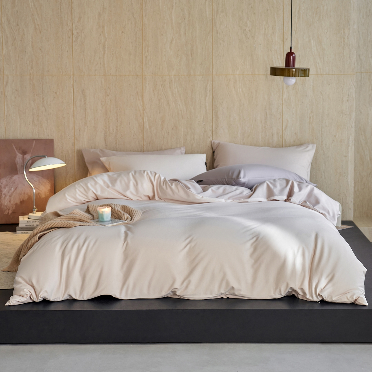 91家纺网 家纺一手货源 找家纺 丽笙被芯 2025新款亲肤舒适阿瓦提针织全棉纯棉被套单品被套单件被套 透明黄