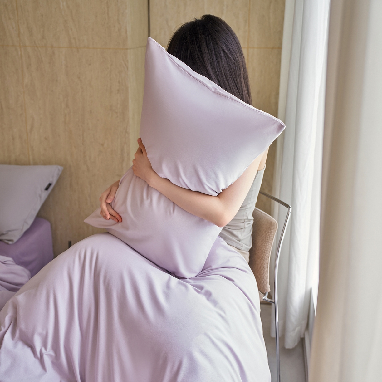 91家纺网 家纺一手货源 找家纺 丽笙被芯 2025新款亲肤舒适阿瓦提针织全棉纯棉被套单品被套单件被套 艾草紫