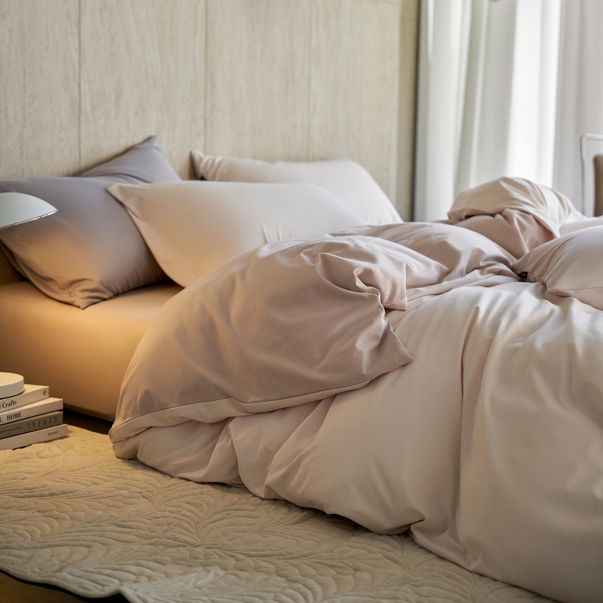 91家纺网 家纺一手货源 找家纺 丽笙被芯 2025新款亲肤舒适阿瓦提针织全棉纯棉被套单品被套单件被套 透明黄