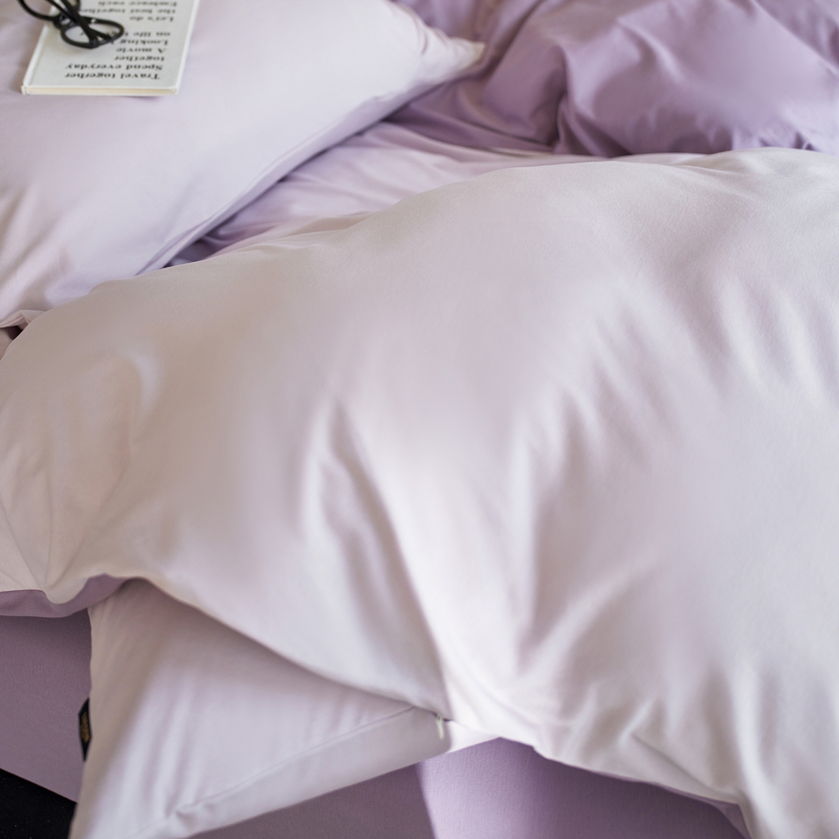 91家纺网 家纺一手货源 找家纺 丽笙被芯 2025新款亲肤舒适阿瓦提针织全棉纯棉被套单品被套单件被套 艾草紫