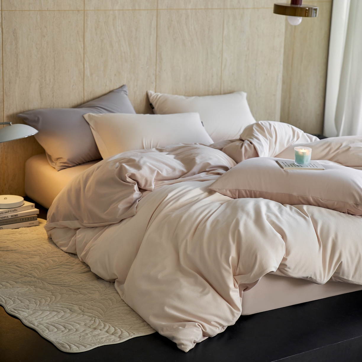 91家纺网 家纺一手货源 找家纺 丽笙被芯 2025新款亲肤舒适阿瓦提针织全棉纯棉被套单品被套单件被套 透明黄