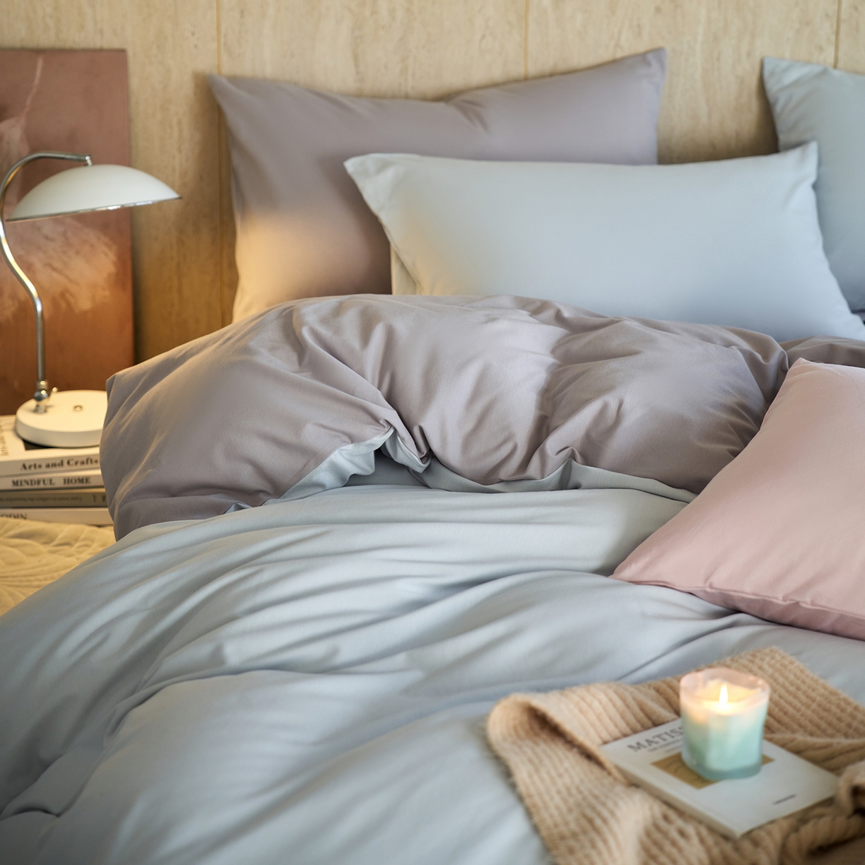 91家纺网 家纺一手货源 找家纺 丽笙被芯 2025新款亲肤舒适阿瓦提针织全棉纯棉被套单品被套单件被套 复古蓝