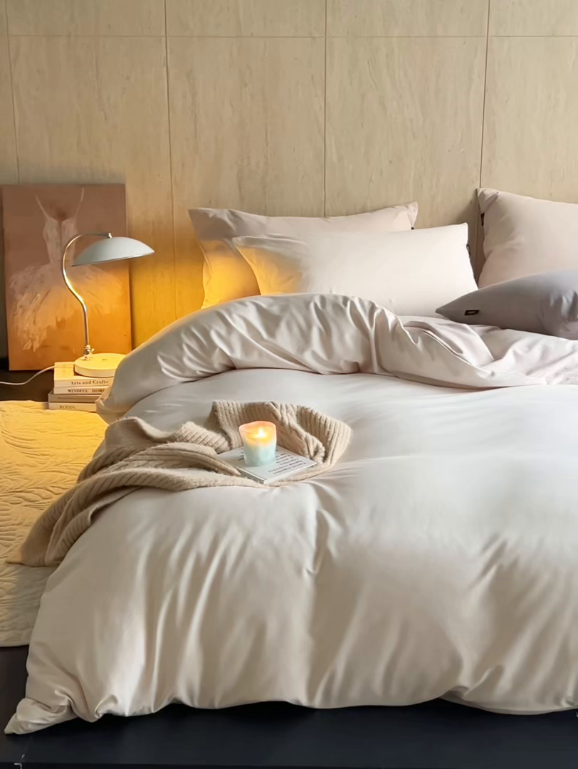 91家纺网 家纺一手货源 找家纺 丽笙被芯 2025新款亲肤舒适阿瓦提针织全棉纯棉被套单品被套单件被套 透明黄