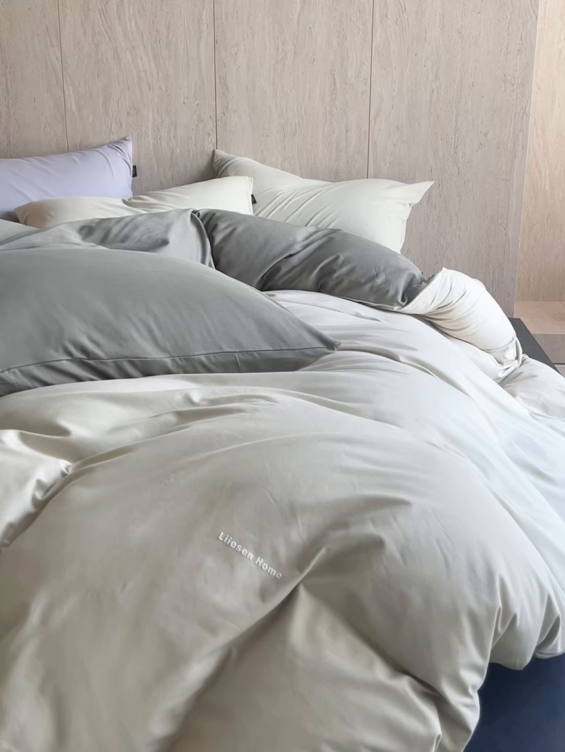 91家纺网 家纺一手货源 找家纺 丽笙被芯 2025新款亲肤舒适阿瓦提针织全棉纯棉被套单品被套单件被套 春水绿