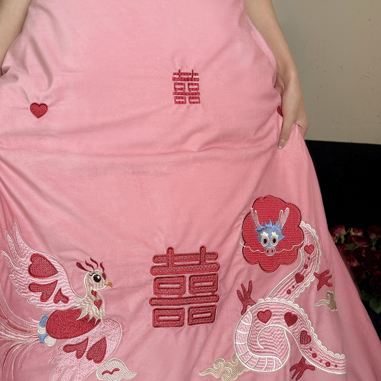 91家纺网 家纺一手货源 找家纺 （总）江涞 2025新款高克重婴肤绒数码印花刺绣四件套-小美满