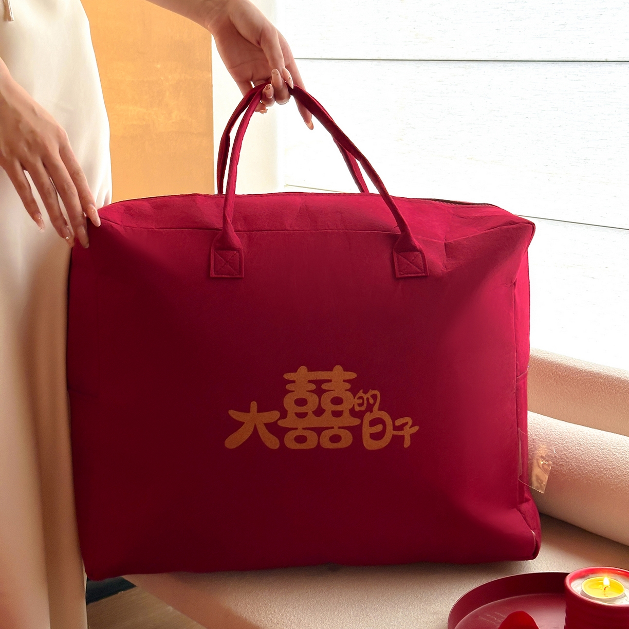 91家纺网 家纺一手货源 找家纺 （总）江涞 2025新款50S贡缎大豆抑菌婚庆喜被被子被芯