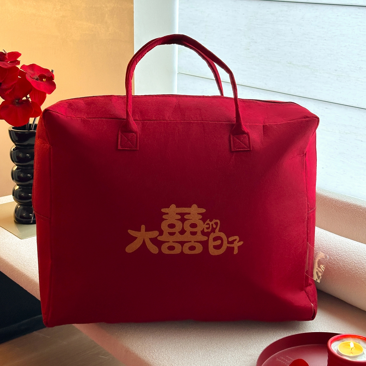 91家纺网 家纺一手货源 找家纺 （总）江涞 2025新款50S贡缎大豆抑菌婚庆喜被被子被芯