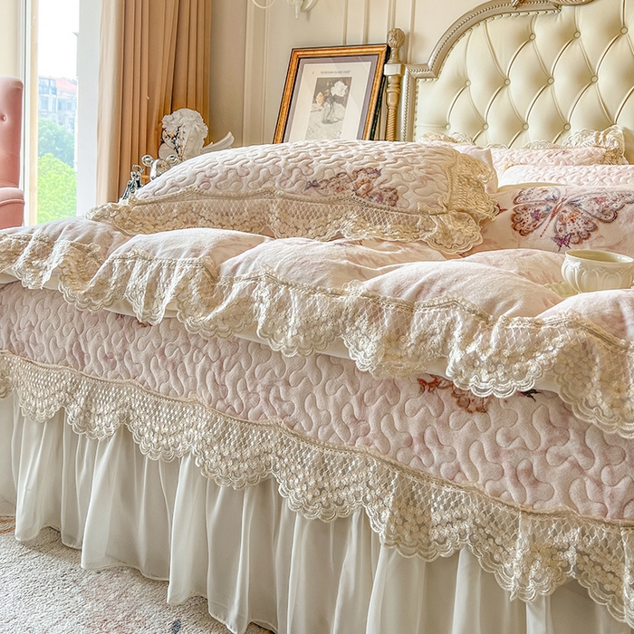 91家纺网 家纺一手货源 找家纺 （总）网红馆（ck家纺） 2025新款牛奶绒印花床盖款四件套