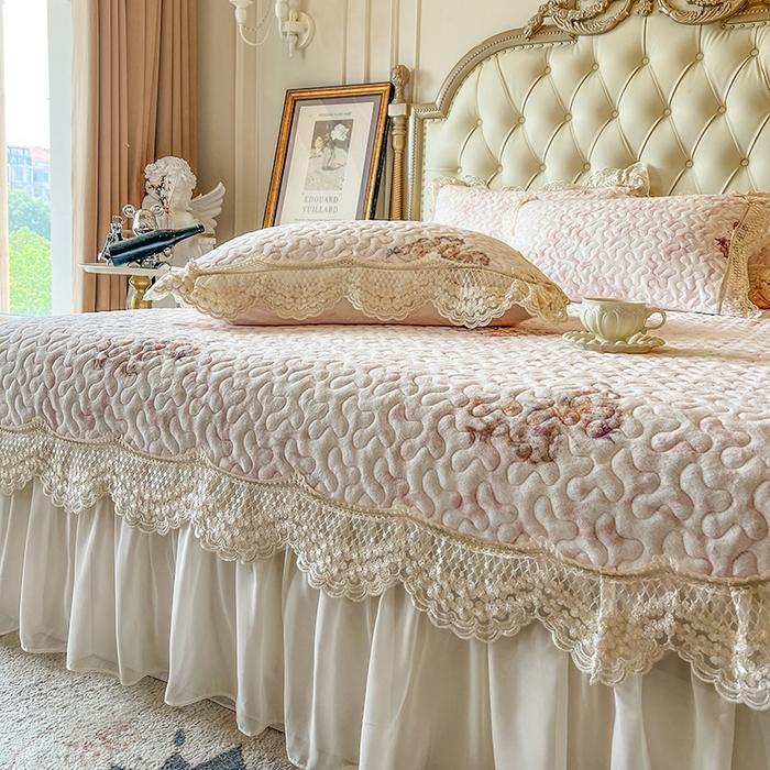 91家纺网 家纺一手货源 找家纺 （总）网红馆（ck家纺） 2025新款牛奶绒印花床盖款四件套