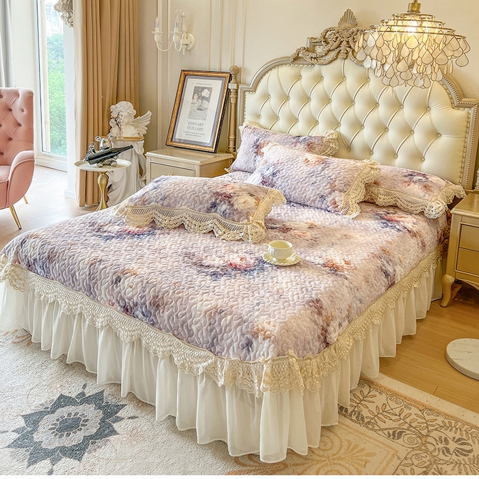 91家纺网 家纺一手货源 找家纺 网红馆（ck家纺） 2025新款牛奶绒印花床盖款四件套 玲兰