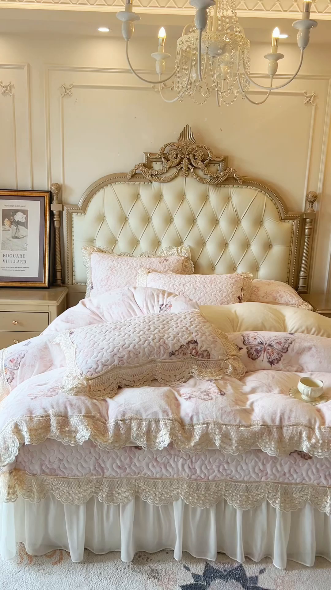 91家纺网 家纺一手货源 找家纺 网红馆（ck家纺） 2025新款牛奶绒印花床盖款四件套 阿黛尔