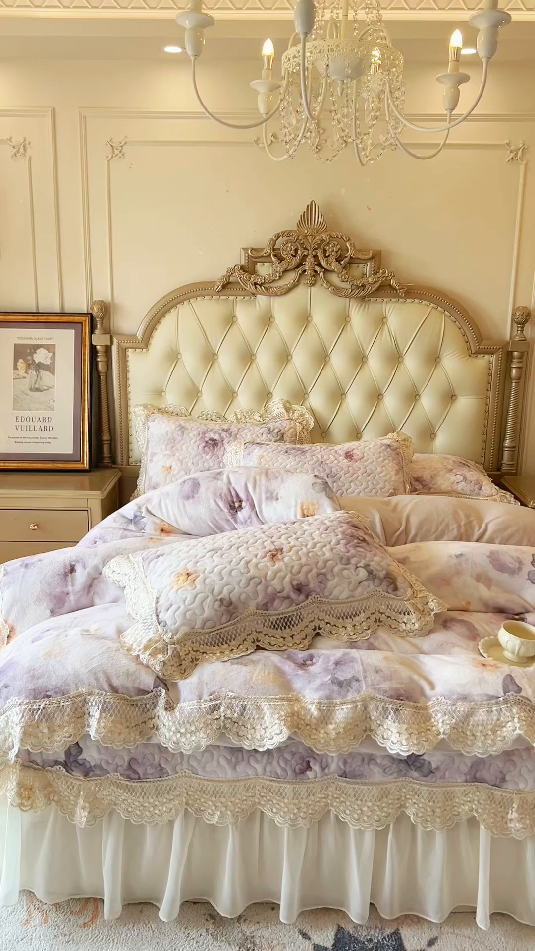 91家纺网 家纺一手货源 找家纺 网红馆（ck家纺） 2025新款牛奶绒印花床盖款四件套 花织