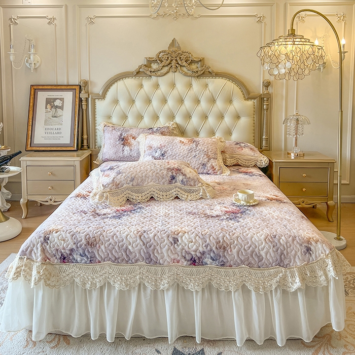 91家纺网 家纺一手货源 找家纺 （总）网红馆（ck家纺） 2025新款牛奶绒印花床盖三件套