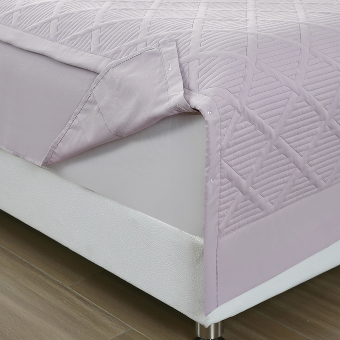 91家纺网 家纺一手货源 找家纺 （总）OL家纺 2025新款全棉磨毛刺绣床盖夹棉四件套-胜利之花系列