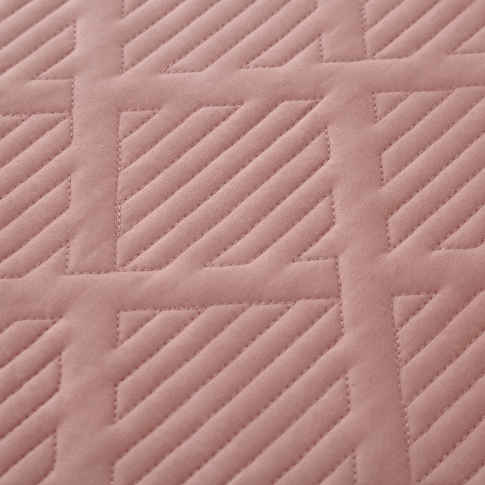 91家纺网 家纺一手货源 找家纺 OL家纺 2025新款全棉磨毛刺绣床盖夹棉四件套-胜利之花系列 胜利之花-豆沙粉