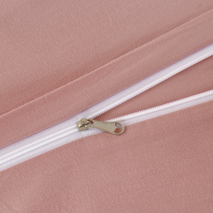 91家纺网 家纺一手货源 找家纺 OL家纺 2025新款全棉磨毛刺绣床盖夹棉四件套-胜利之花系列 胜利之花-豆沙粉