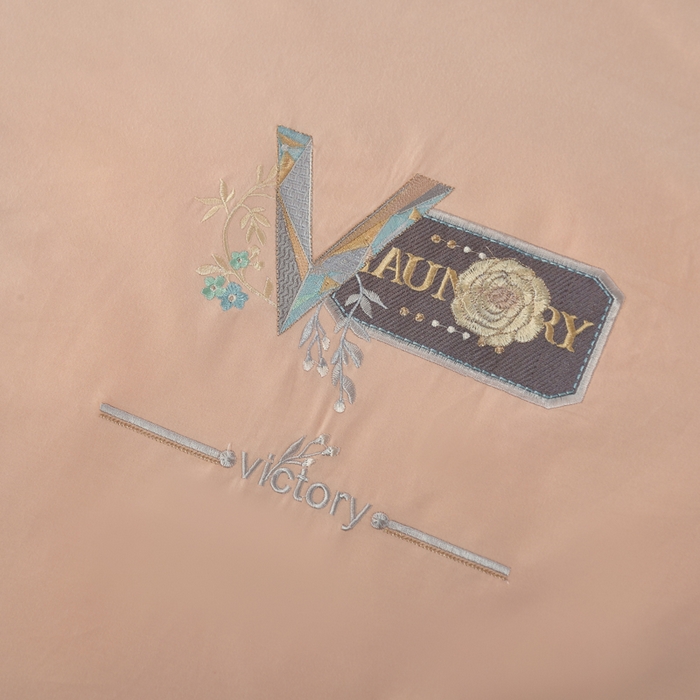 91家纺网 家纺一手货源 找家纺 OL家纺 2025新款全棉磨毛刺绣床盖夹棉四件套-胜利之花系列 胜利之花-粉玉