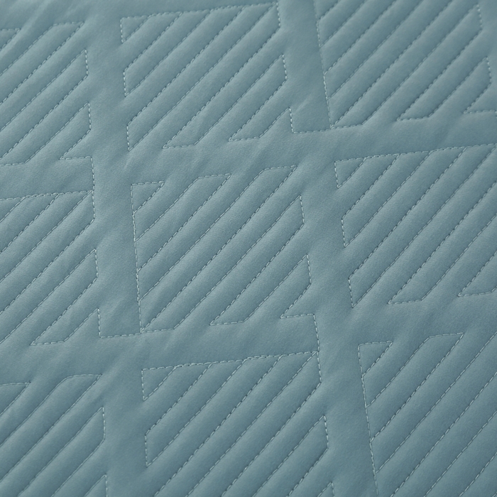 91家纺网 家纺一手货源 找家纺 OL家纺 2025新款全棉磨毛刺绣床盖夹棉四件套-胜利之花系列 胜利之花-海洋蓝