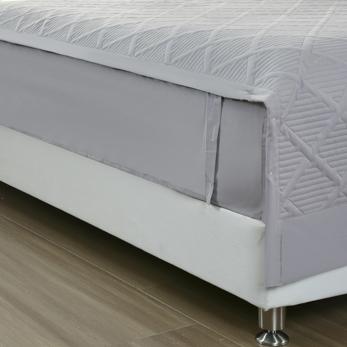 91家纺网 家纺一手货源 找家纺 OL家纺 2025新款全棉磨毛刺绣床盖夹棉四件套-胜利之花系列 胜利之花-绅士灰