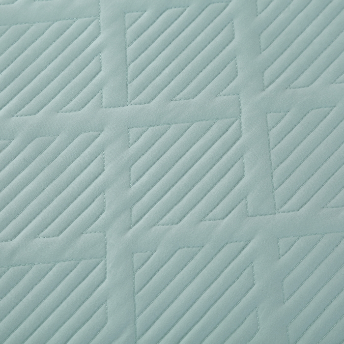 91家纺网 家纺一手货源 找家纺 OL家纺 2025新款全棉磨毛刺绣床盖夹棉四件套-胜利之花系列 胜利之花-水波绿