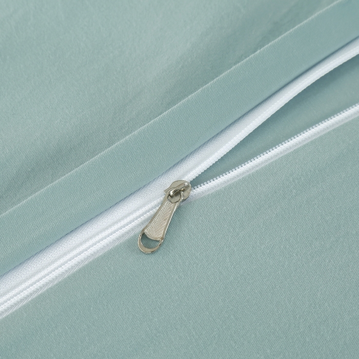 91家纺网 家纺一手货源 找家纺 OL家纺 2025新款全棉磨毛刺绣床盖夹棉四件套-胜利之花系列 胜利之花-水波绿