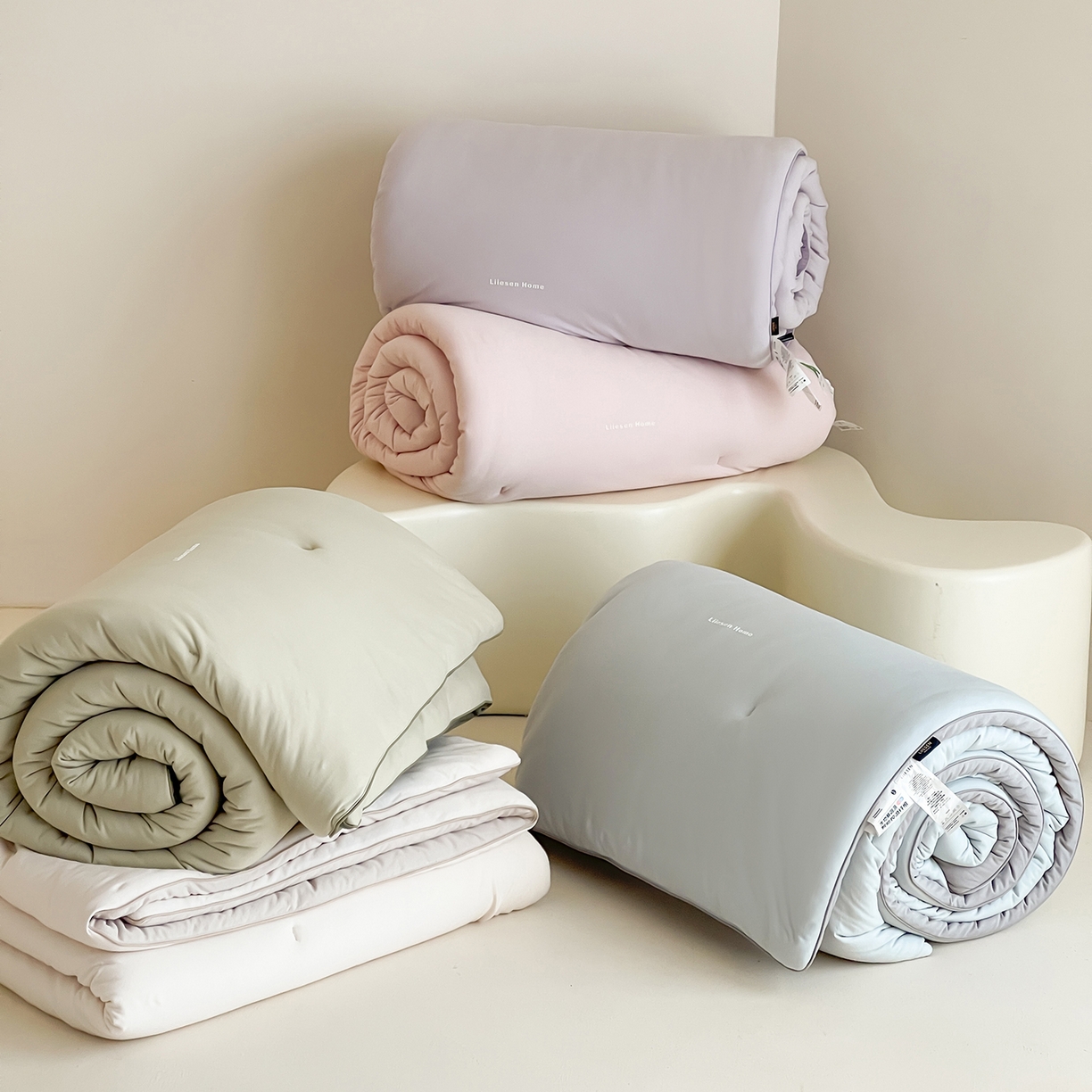 91家纺网 家纺一手货源 找家纺 （总）丽笙被芯 2025新款阿瓦提针织棉可水洗恒温四季被懒人被被子被芯