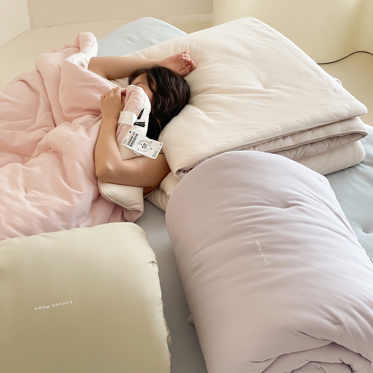 91家纺网 家纺一手货源 找家纺 （总）丽笙被芯 2025新款阿瓦提针织棉可水洗恒温四季被懒人被被子被芯