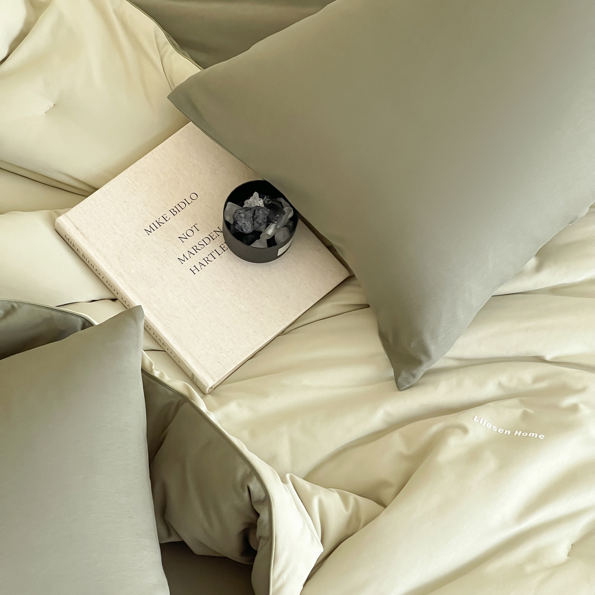 91家纺网 家纺一手货源 找家纺 丽笙被芯 2025新款阿瓦提针织棉可水洗恒温四季被懒人被被子被芯 春水绿