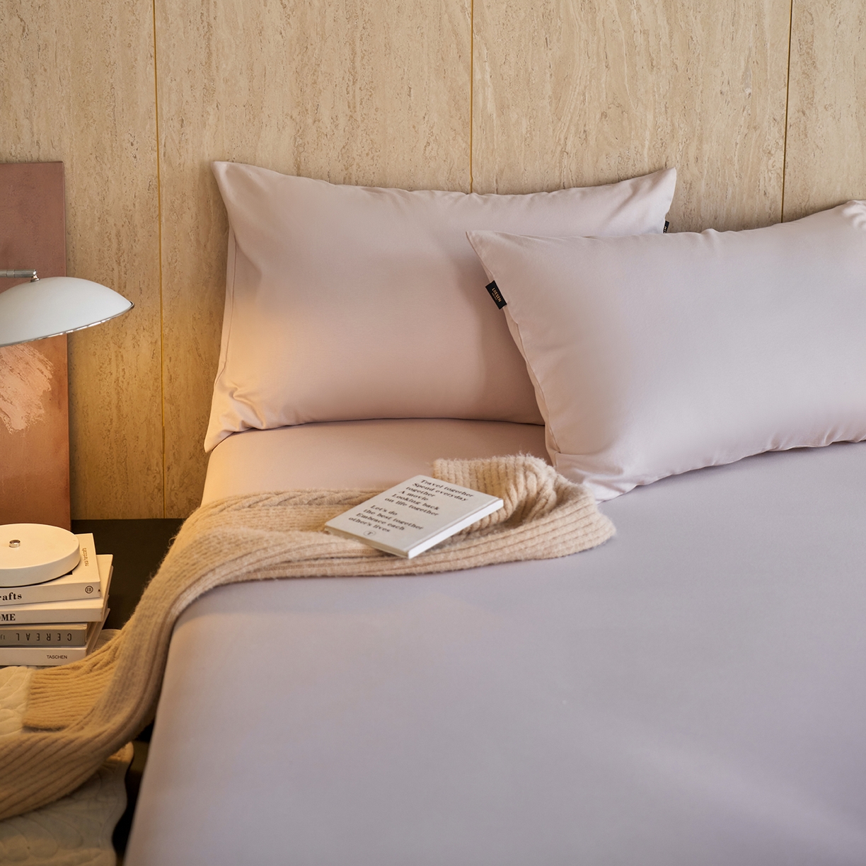 91家纺网 家纺一手货源 找家纺 丽笙被芯 2025新款亲肤舒适阿瓦提针织全棉纯棉枕套单品枕套单件枕套 艾草紫