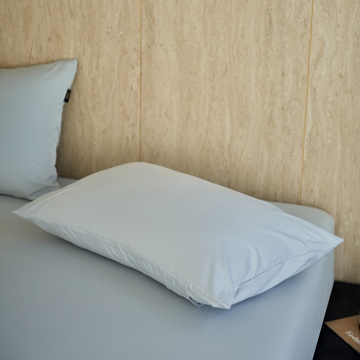 91家纺网 家纺一手货源 找家纺 丽笙被芯 2025新款亲肤舒适阿瓦提针织全棉纯棉枕套单品枕套单件枕套 复古蓝