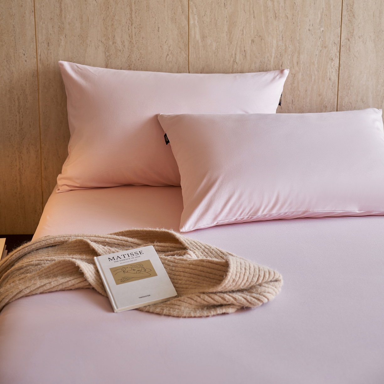 91家纺网 家纺一手货源 找家纺 丽笙被芯 2025新款亲肤舒适阿瓦提针织全棉纯棉枕套单品枕套单件枕套 落霞粉