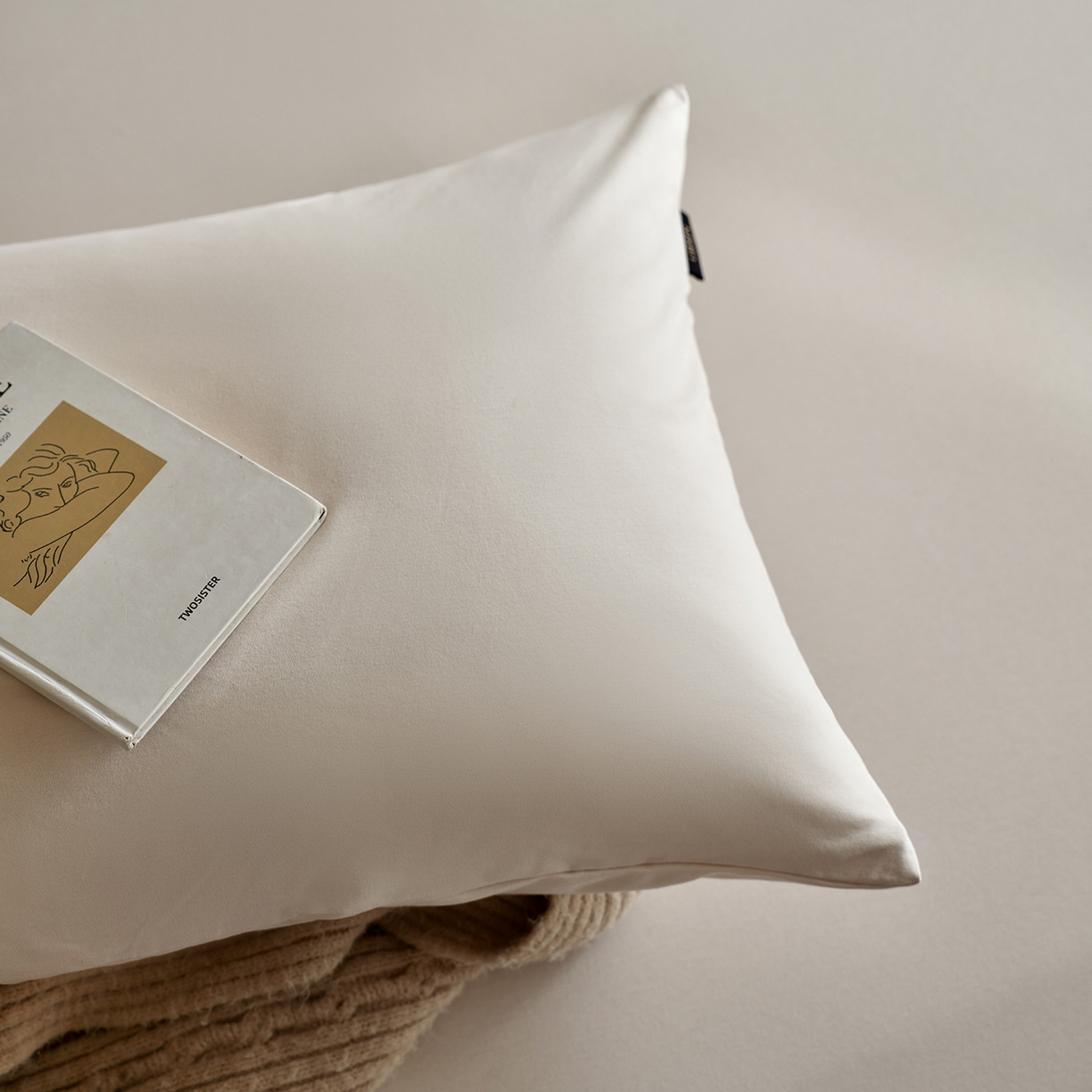 91家纺网 家纺一手货源 找家纺 丽笙被芯 2025新款亲肤舒适阿瓦提针织全棉纯棉枕套单品枕套单件枕套 浅咖