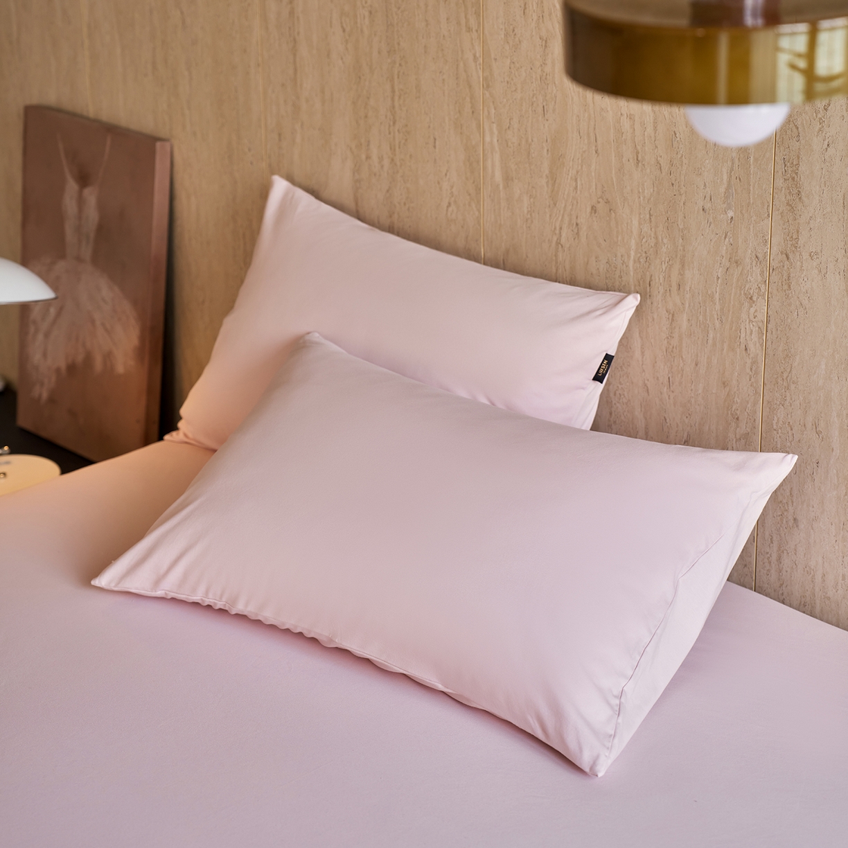 91家纺网 家纺一手货源 找家纺 丽笙被芯 2025新款亲肤舒适阿瓦提针织全棉纯棉枕套单品枕套单件枕套 落霞粉