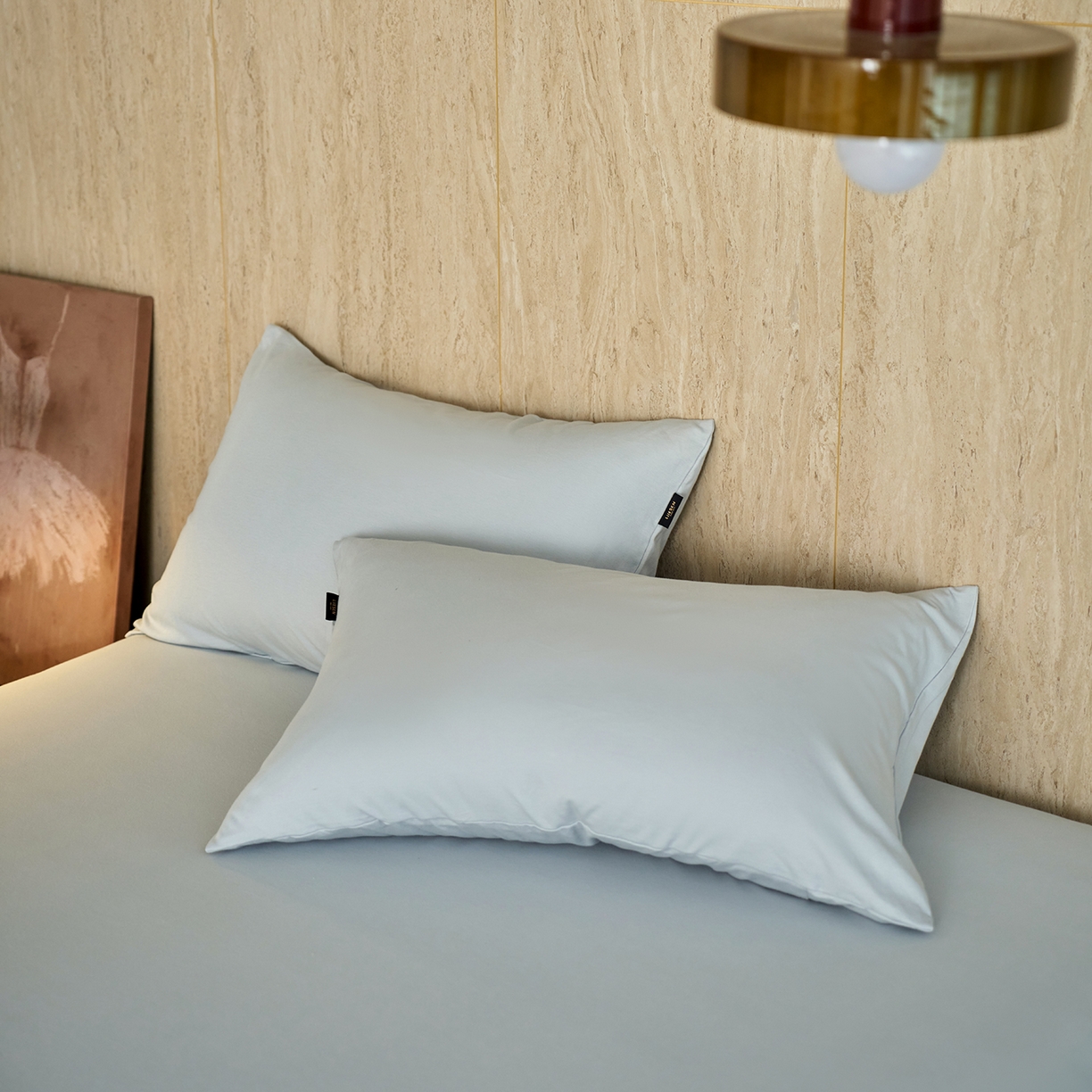 91家纺网 家纺一手货源 找家纺 丽笙被芯 2025新款亲肤舒适阿瓦提针织全棉纯棉枕套单品枕套单件枕套 复古蓝