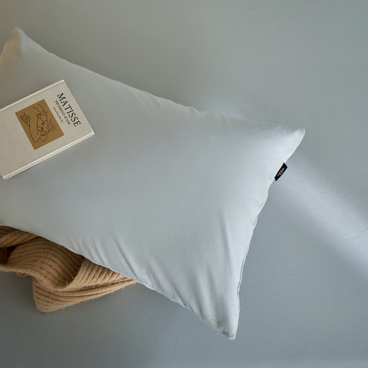 91家纺网 家纺一手货源 找家纺 丽笙被芯 2025新款亲肤舒适阿瓦提针织全棉纯棉枕套单品枕套单件枕套 复古蓝