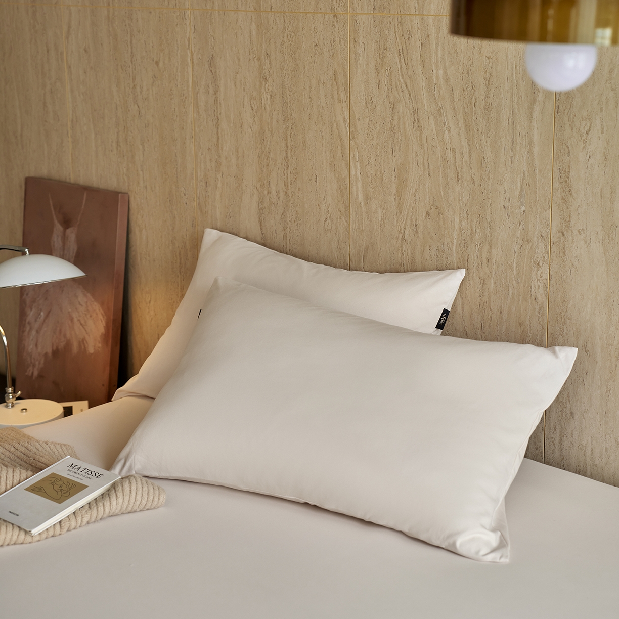 91家纺网 家纺一手货源 找家纺 丽笙被芯 2025新款亲肤舒适阿瓦提针织全棉纯棉枕套单品枕套单件枕套 浅咖