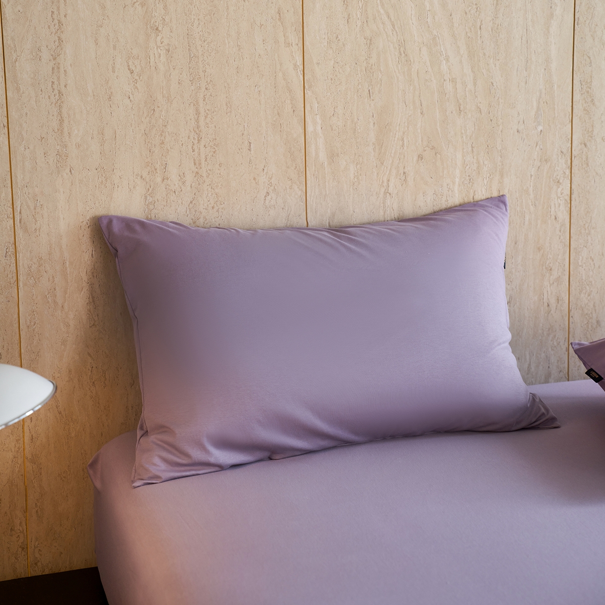 91家纺网 家纺一手货源 找家纺 丽笙被芯 2025新款亲肤舒适阿瓦提针织全棉纯棉枕套单品枕套单件枕套 豆蔻紫