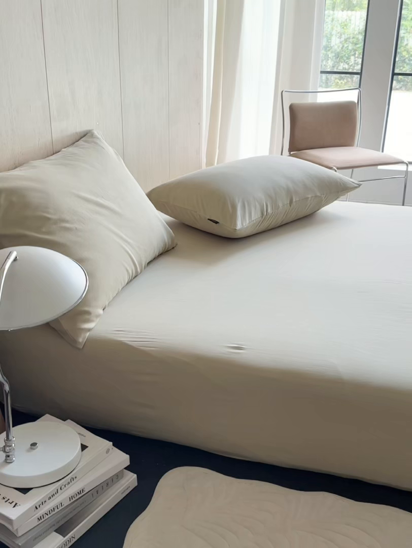 91家纺网 家纺一手货源 找家纺 丽笙被芯 2025新款亲肤舒适阿瓦提针织全棉纯棉枕套单品枕套单件枕套 春水绿