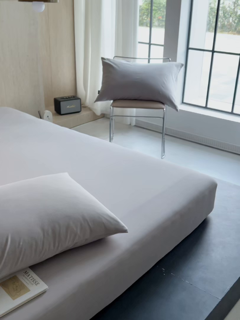 91家纺网 家纺一手货源 找家纺 丽笙被芯 2025新款亲肤舒适阿瓦提针织全棉纯棉枕套单品枕套单件枕套 清爽灰