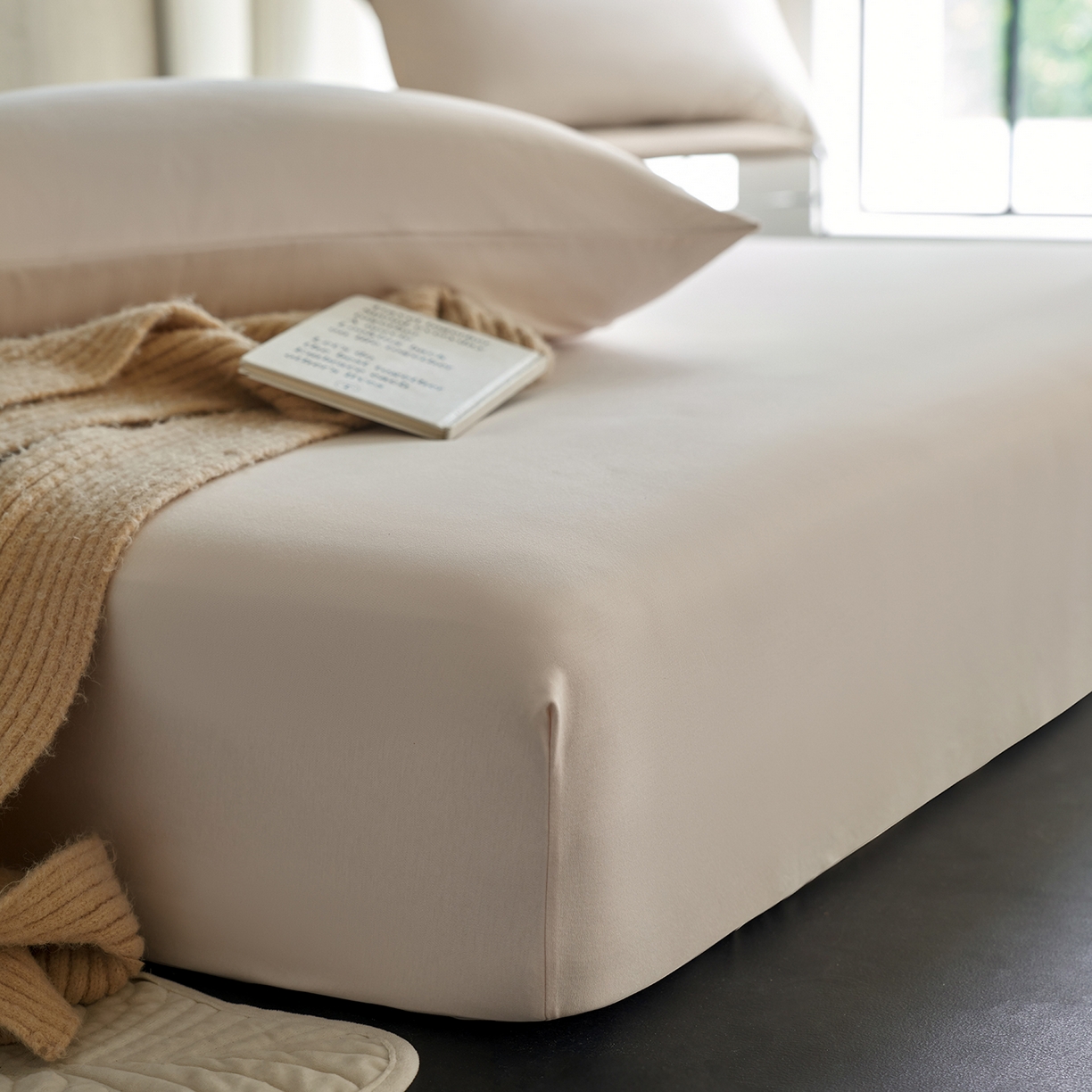 91家纺网 家纺一手货源 找家纺 丽笙被芯 2025新款亲肤舒适阿瓦提针织全棉纯棉床笠单品床笠单件床笠 透明黄