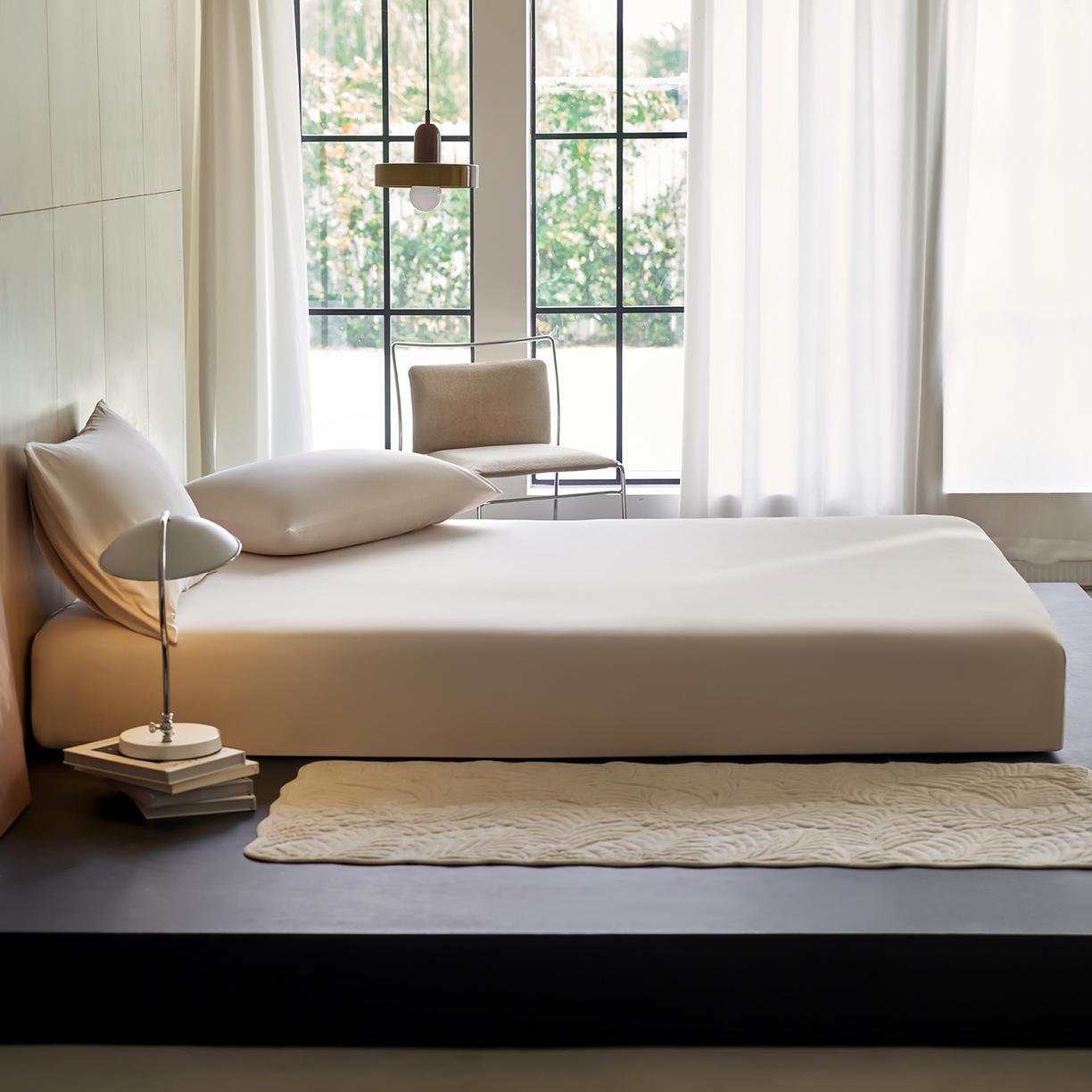 91家纺网 家纺一手货源 找家纺 丽笙被芯 2025新款亲肤舒适阿瓦提针织全棉纯棉床笠单品床笠单件床笠 浅咖